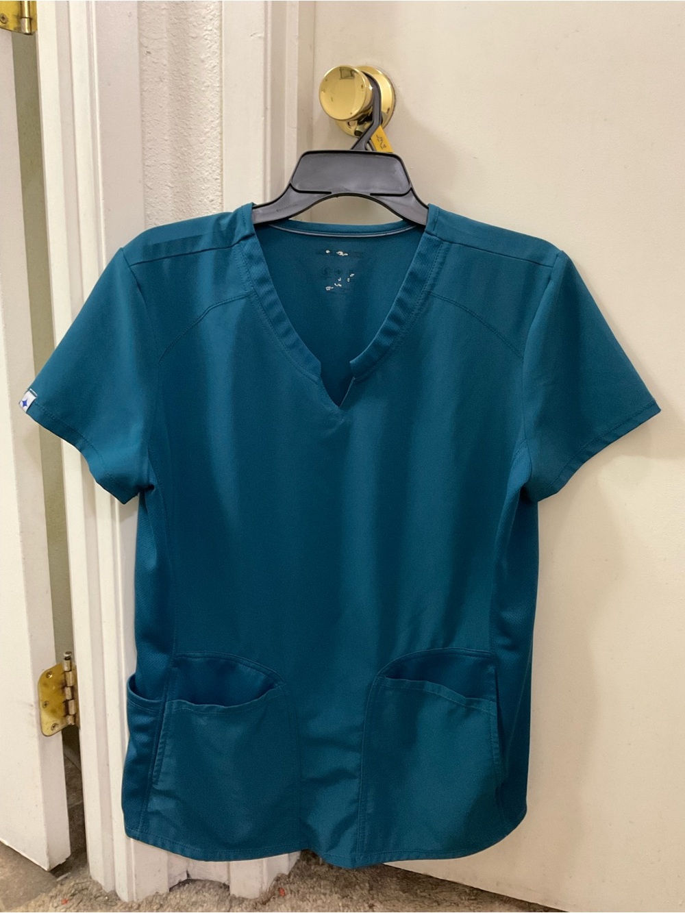 Scrubstar Teal V-Neck Short Sleeve Scrub Top